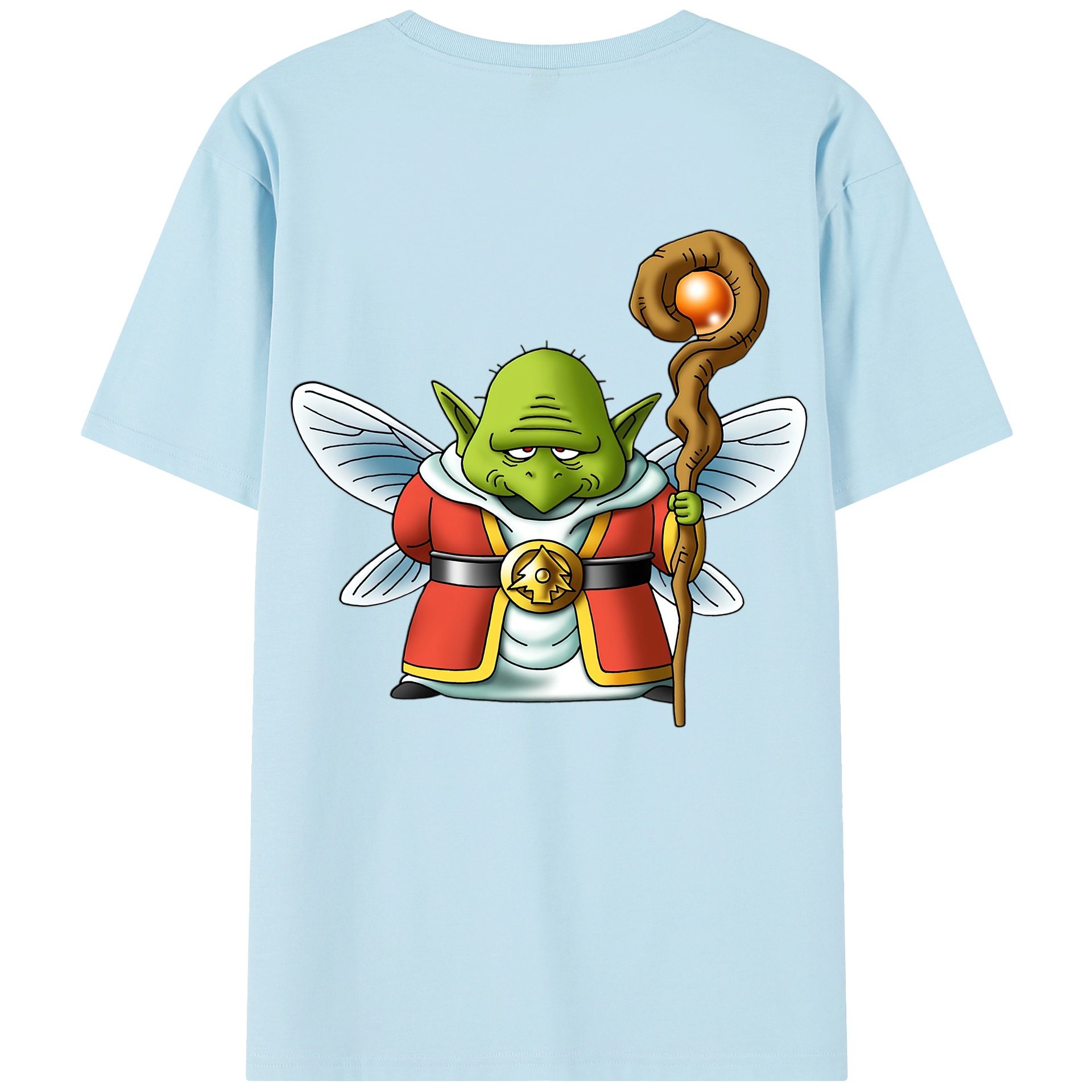 （画像用） ドラゴンクエスト Doragon Kuesuto Dragon Quest 綿100％半袖Tシャツ（背面プリント）